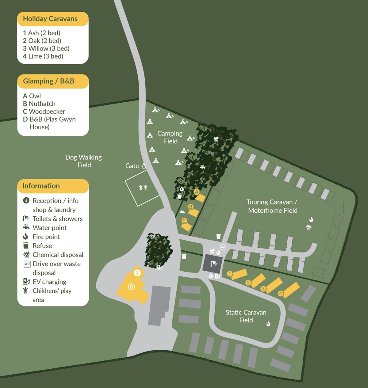 Plas Gwyn Park Map